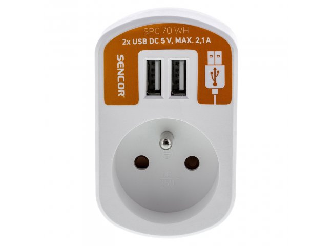 ADAPTOR PRIZA SENCOR SPC 70 BK