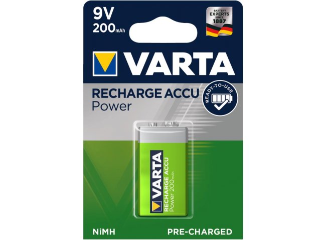 BATERI VARTA POWER ACCU R2U 9V 200MAH BLI 56722101401