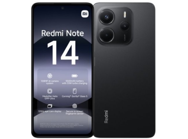 SMARTPHONE XIAOMI REDMI NOTE 14 8/256 MIDNIGHT BLACK