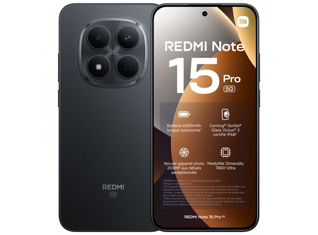 SMARTPHONE XIAOMI REDMI NOTE 15 PRO 5G DS 8+256 ITA BLACK 