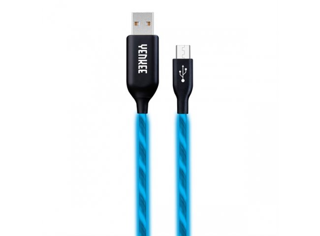 KABELL KARIKIMI LED USB MICRO 1 M YCU 231 BE BLU