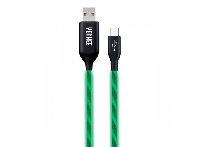 KABELL KARIKIMI LED USB MICRO 1 M YCU 231 GN GREEN