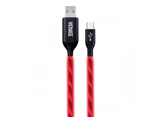 KABELL KARIKIMI LED USB MICRO 1 M YCU 231 RD RED