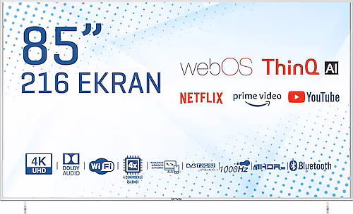 TV LED ONVO 85OVF9000U ,ULTRA HD GOOGLE SMART