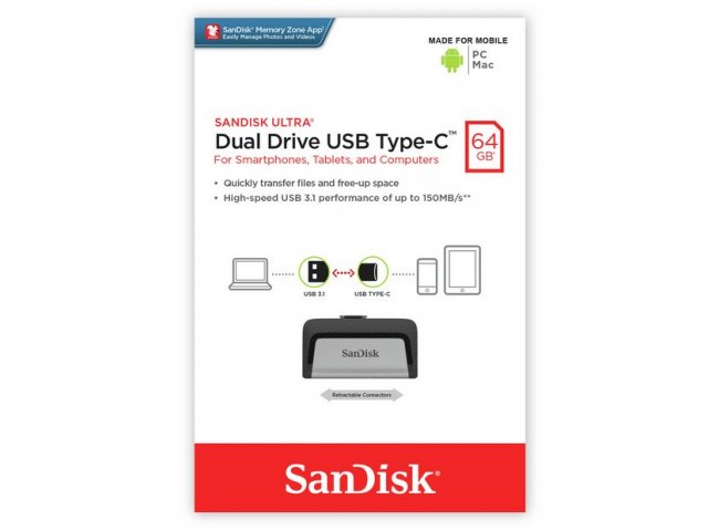 USB SANDISK ULTRA DUAL DRIVE 64GB  